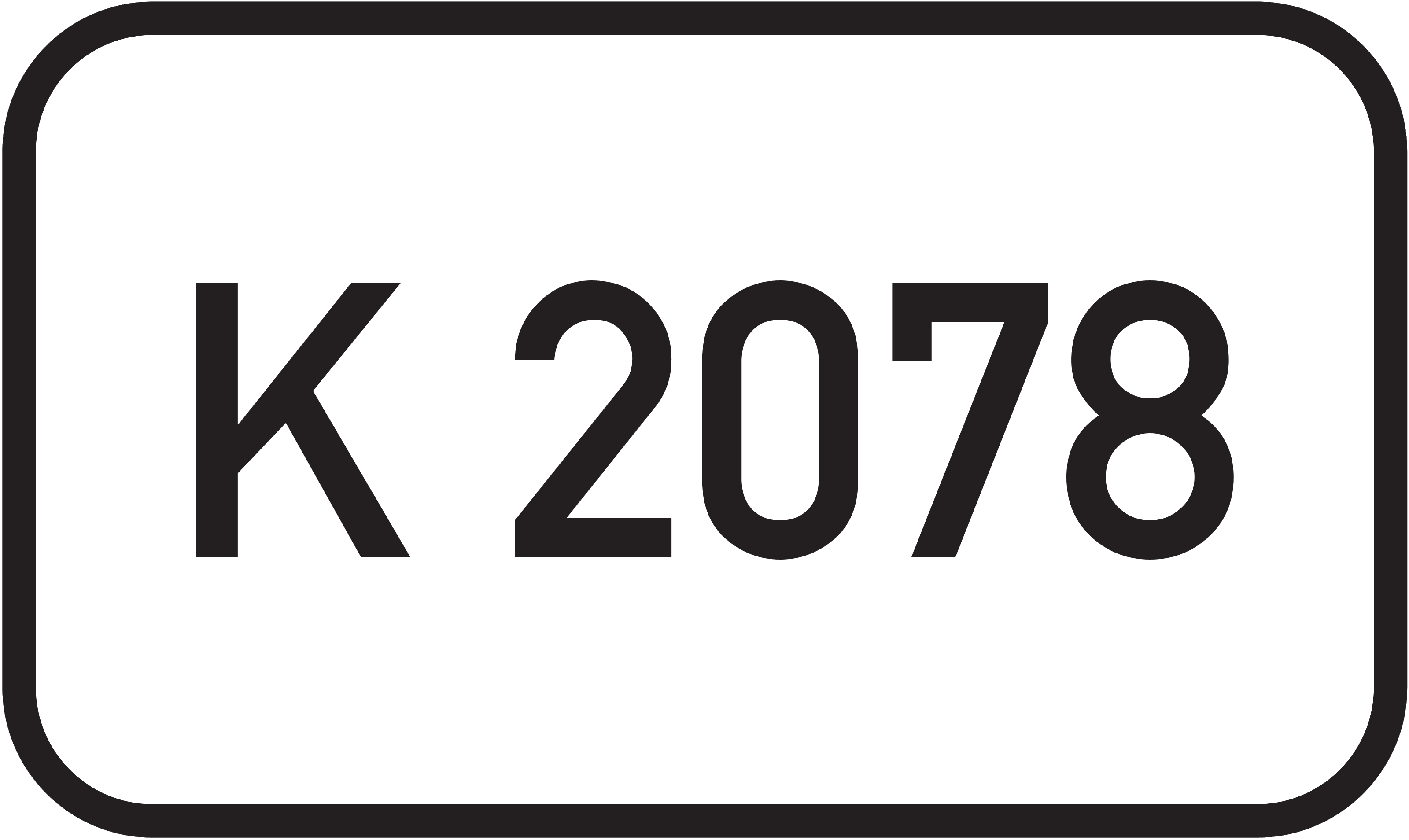 Straßenschild Kreisstraße K 2078