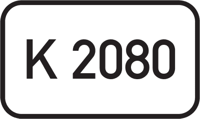 Straßenschild Kreisstraße K 2080
