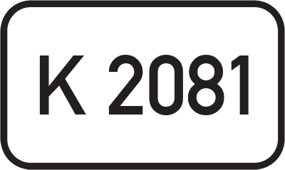 Straßenschild Kreisstraße K 2081