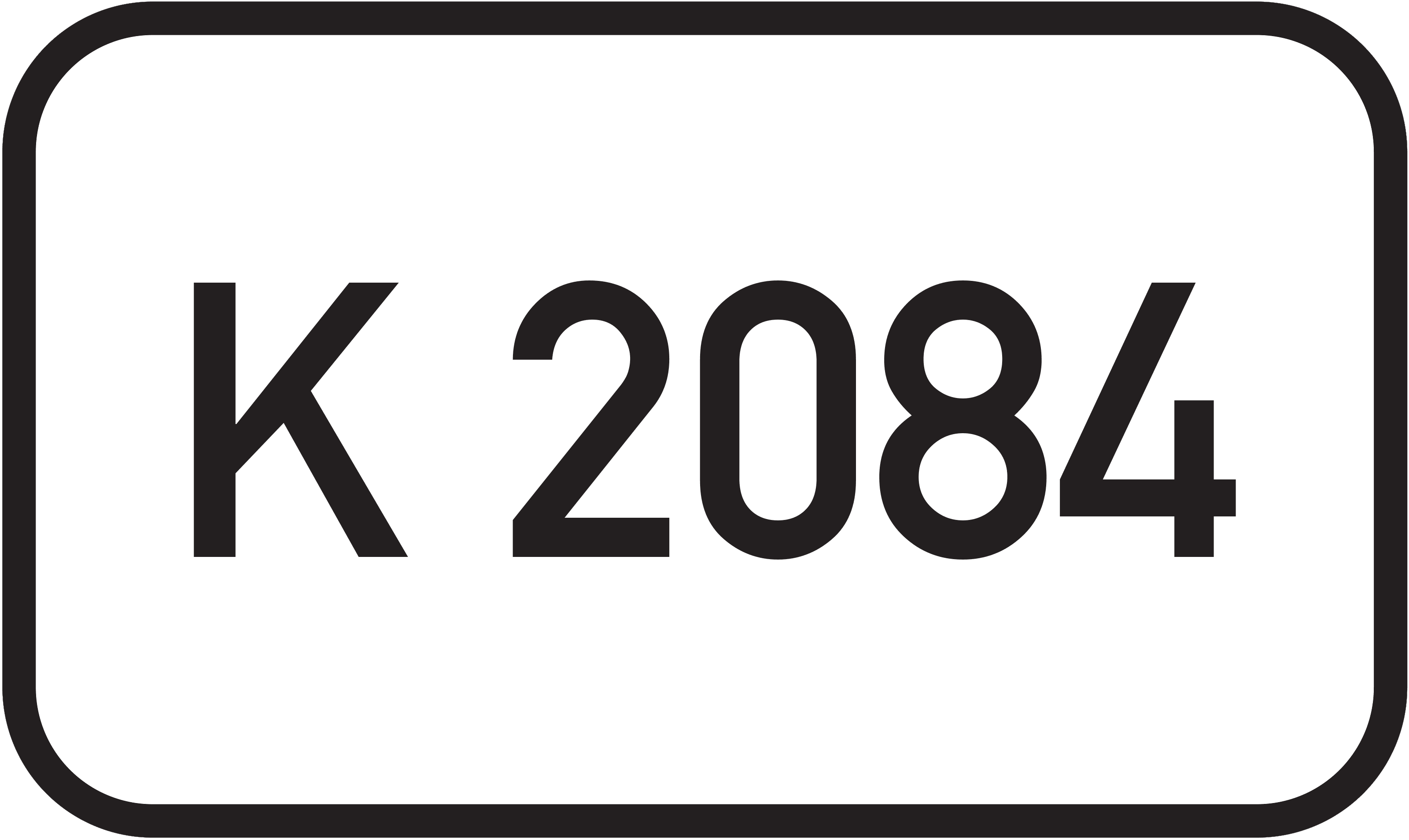 Straßenschild Kreisstraße K 2084