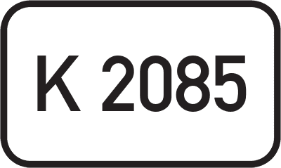 Straßenschild Kreisstraße K 2085