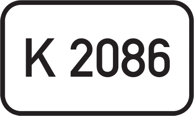 Straßenschild Kreisstraße K 2086