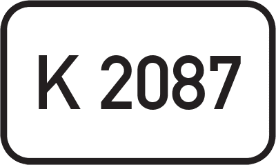 Straßenschild Kreisstraße K 2087