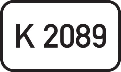 Straßenschild Kreisstraße K 2089