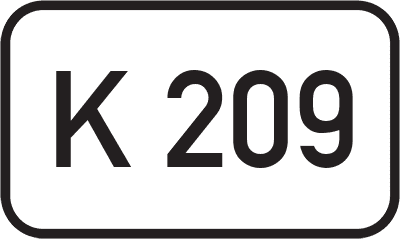 Straßenschild Kreisstraße K 209