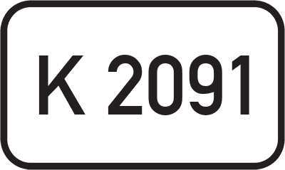 Straßenschild Kreisstraße K 2091
