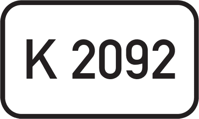 Straßenschild Kreisstraße K 2092