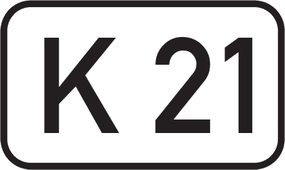 Straßenschild Kreisstraße K 21