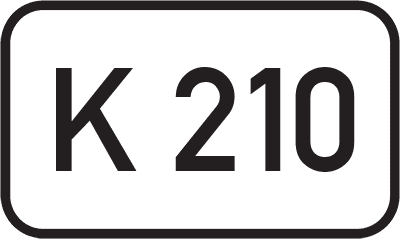 Straßenschild Kreisstraße K 210