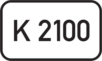 Straßenschild Kreisstraße K 2100