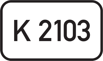 Straßenschild Kreisstraße K 2103