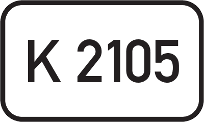Straßenschild Kreisstraße K 2105