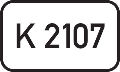 Straßenschild Kreisstraße K 2107