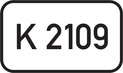 Straßenschild Kreisstraße K 2109