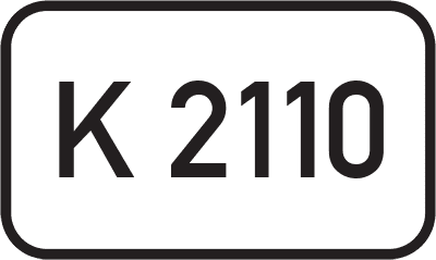 Straßenschild Kreisstraße K 2110