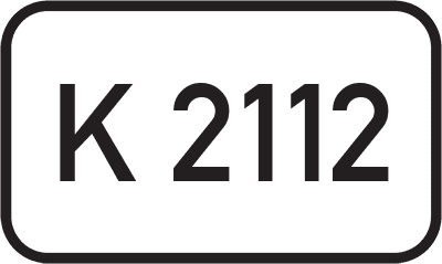 Straßenschild Kreisstraße K 2112