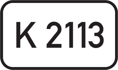Straßenschild Kreisstraße K 2113