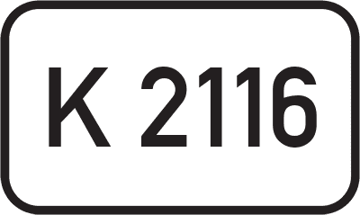 Straßenschild Kreisstraße K 2116