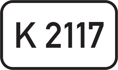 Straßenschild Kreisstraße K 2117