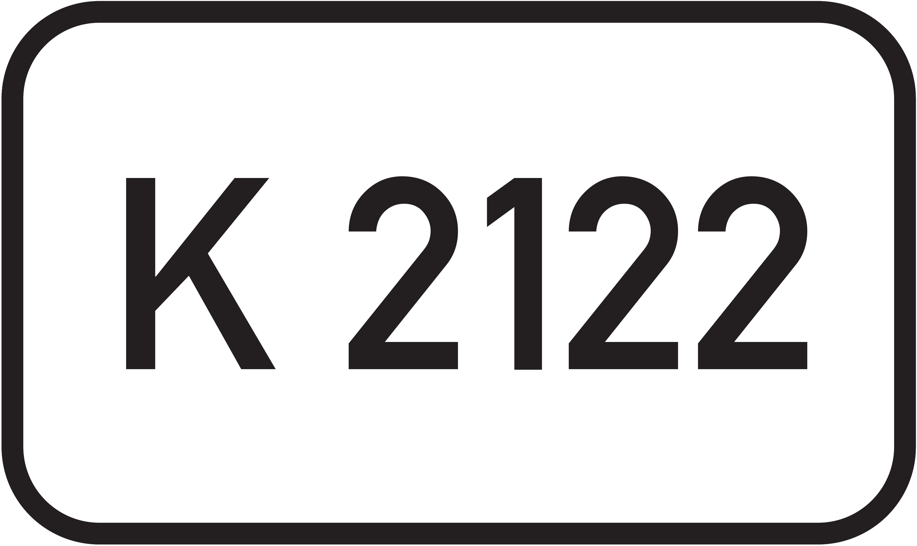 Straßenschild Kreisstraße K 2122