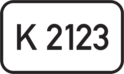 Straßenschild Kreisstraße K 2123