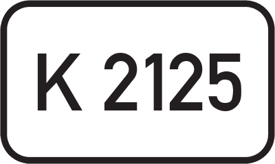 Straßenschild Kreisstraße K 2125