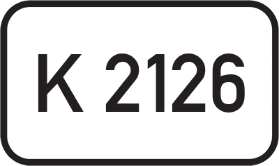 Straßenschild Kreisstraße K 2126