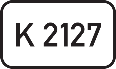 Straßenschild Kreisstraße K 2127