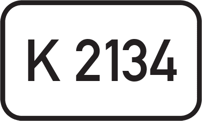 Straßenschild Kreisstraße K 2134