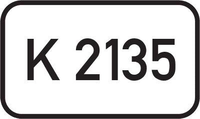 Straßenschild Kreisstraße K 2135