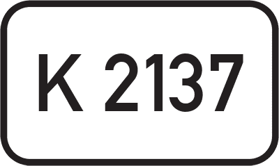 Straßenschild Kreisstraße K 2137