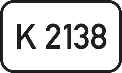 Straßenschild Kreisstraße K 2138