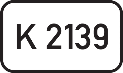 Straßenschild Kreisstraße K 2139