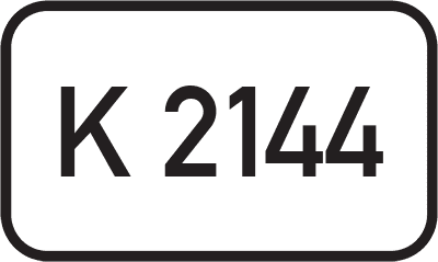 Straßenschild Kreisstraße K 2144
