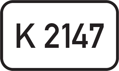 Straßenschild Kreisstraße K 2147