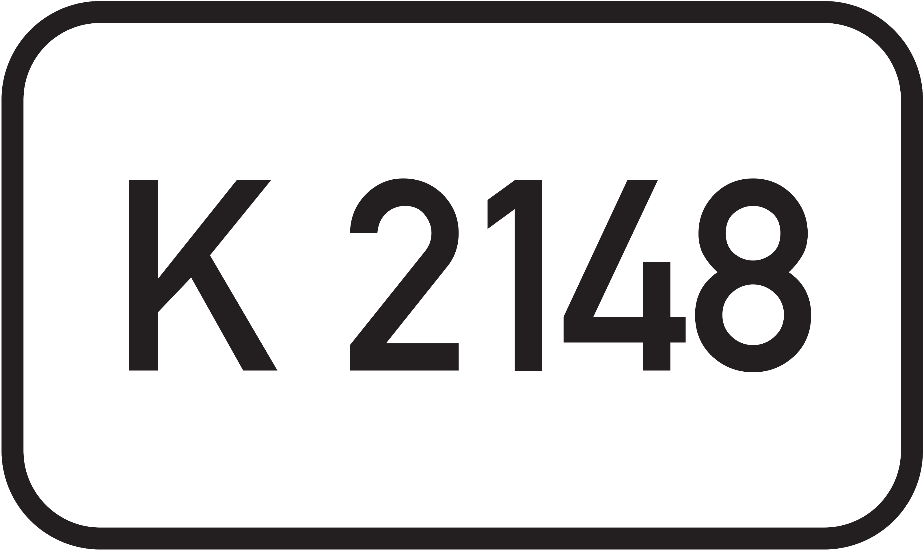 Straßenschild Kreisstraße K 2148