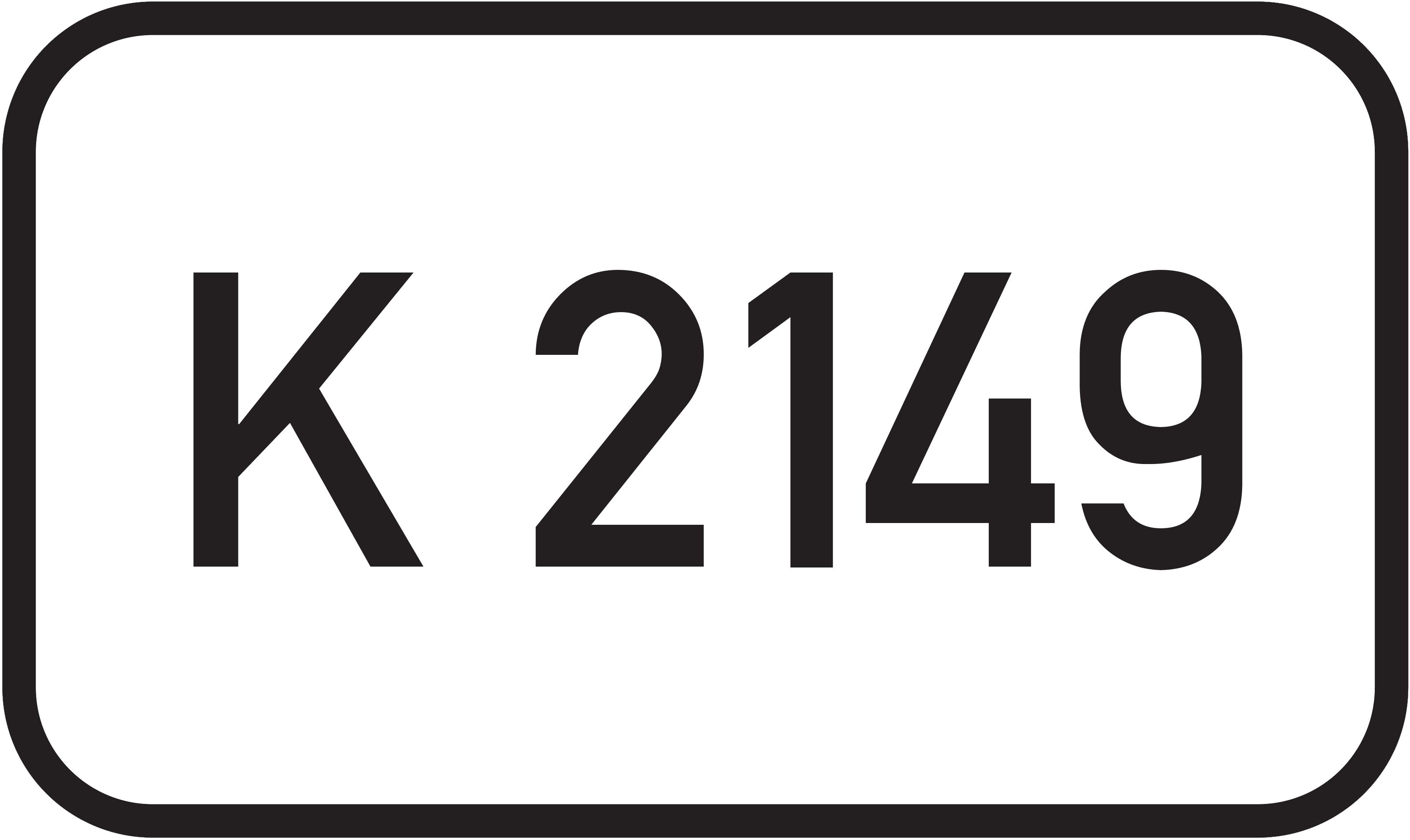Straßenschild Kreisstraße K 2149