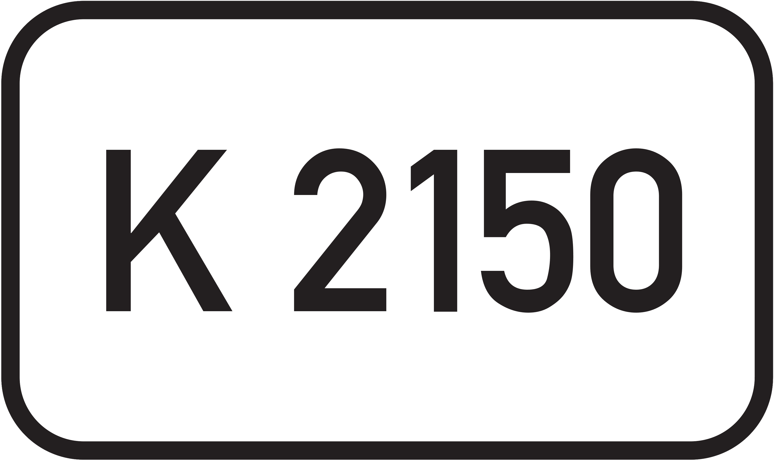 Straßenschild Kreisstraße K 2150