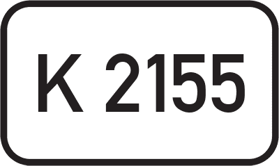 Straßenschild Kreisstraße K 2155