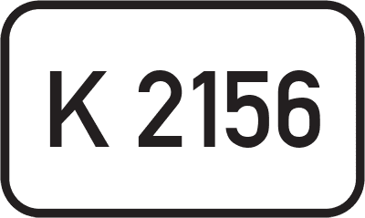 Straßenschild Kreisstraße K 2156