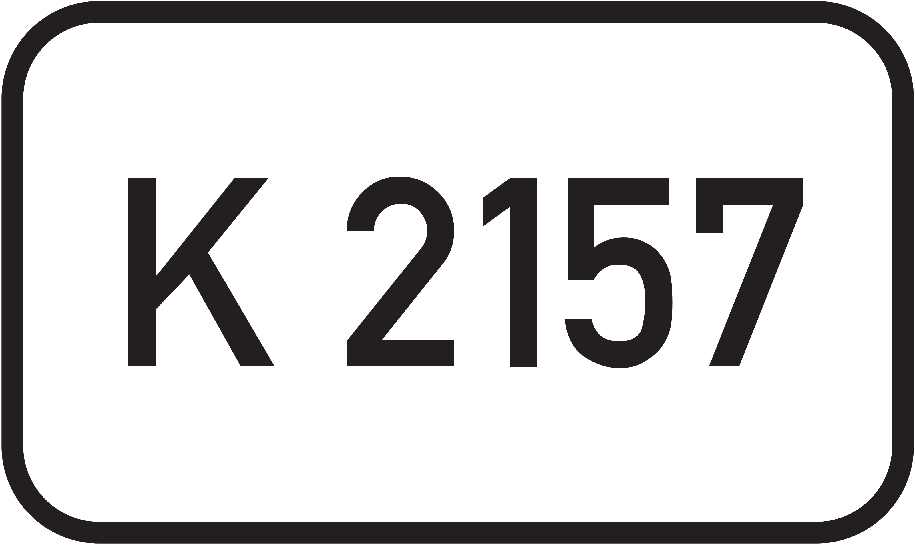 Straßenschild Kreisstraße K 2157