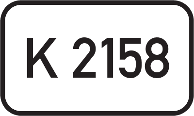 Straßenschild Kreisstraße K 2158