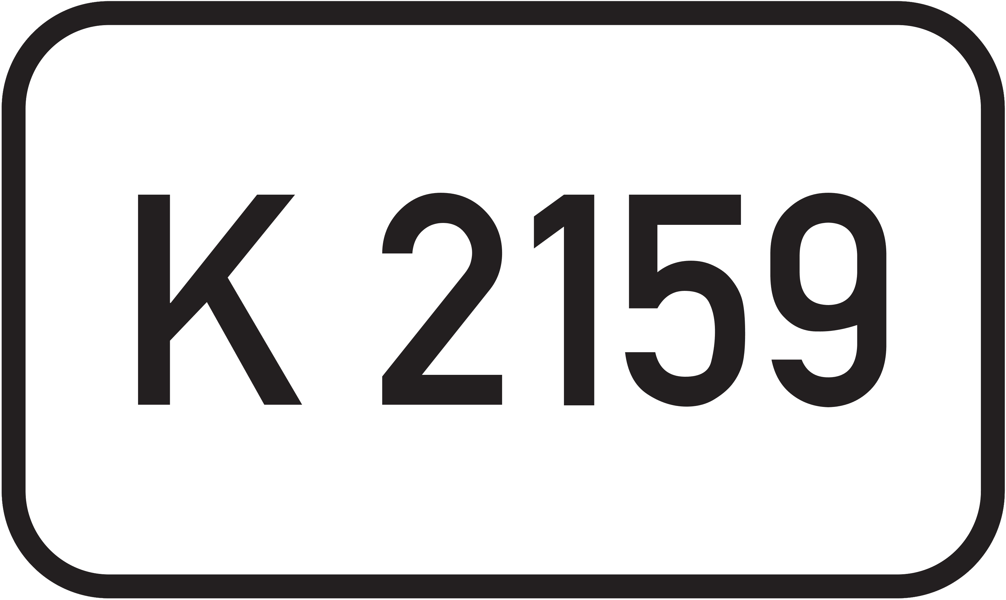 Straßenschild Kreisstraße K 2159