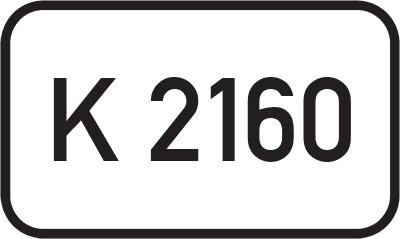 Straßenschild Kreisstraße K 2160