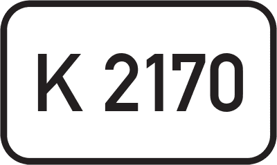 Straßenschild Kreisstraße K 2170