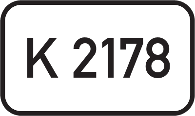 Straßenschild Kreisstraße K 2178