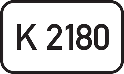 Straßenschild Kreisstraße K 2180