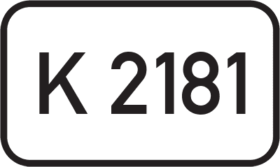 Straßenschild Kreisstraße K 2181