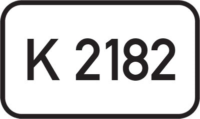 Straßenschild Kreisstraße K 2182
