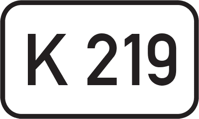 Straßenschild Kreisstraße K 219